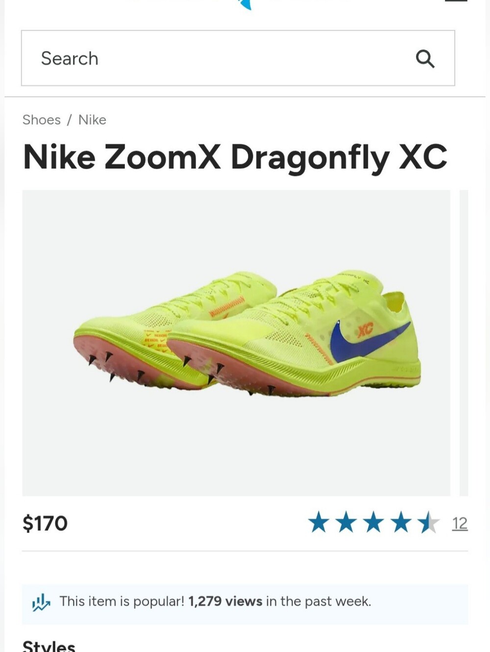Nike Unisex Zoomx Dragonfly 2 Track And Field/XC Spikes - Picture 10 of 10